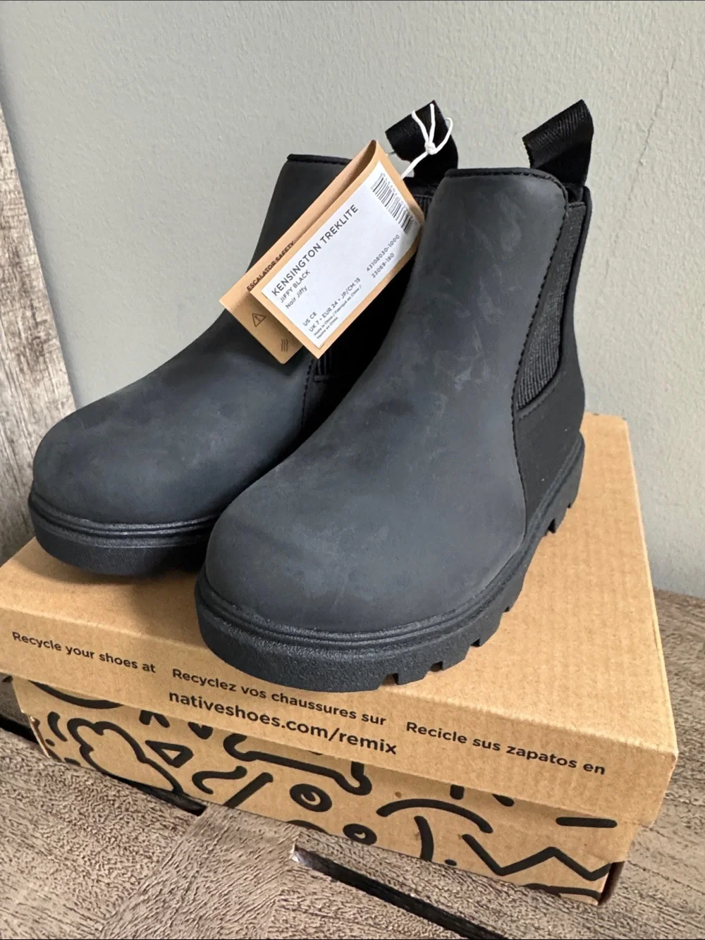 Native Kids Kensington Chelsea Boots - Black